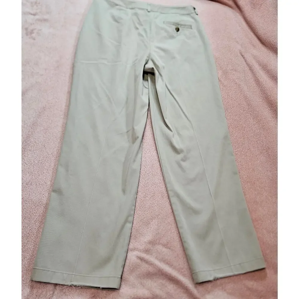 L.L.Bean Women's Pleated Chino Pants Khaki Size 8 Petite